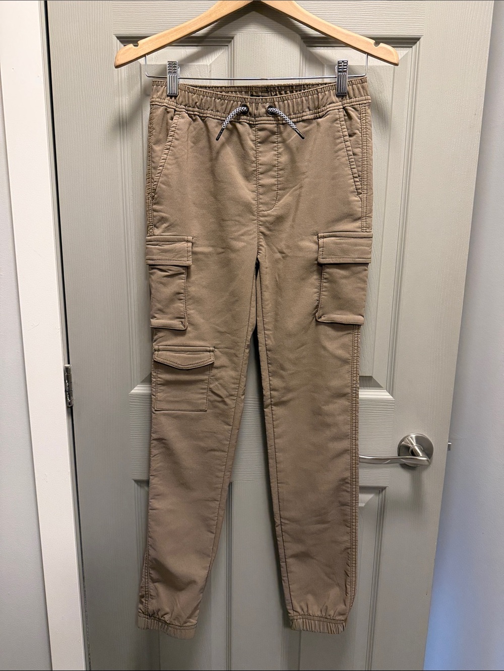 Kids Cargo Jogger Pants - Tan Casual Bottoms